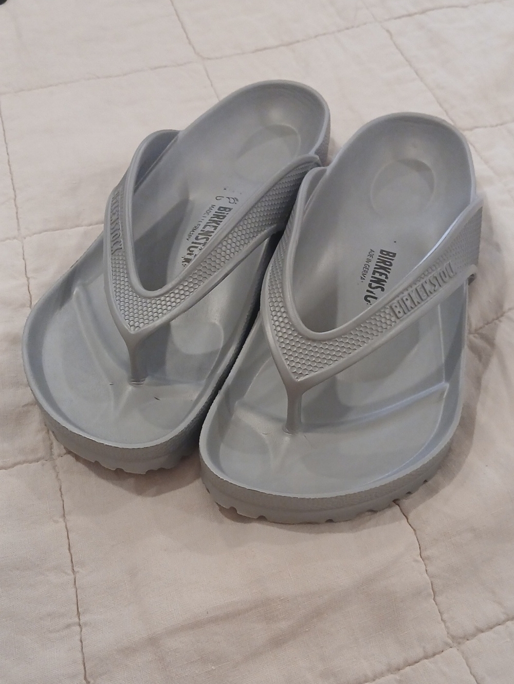 Birkenstock Women's Light Gray EVA Thong Sandals